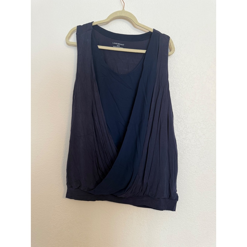 Lane Bryant‎ Navy Blue Sleeveless Blouse Plus Size Tank Top